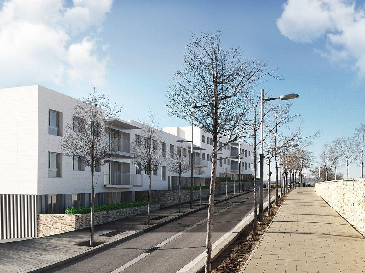 Fachada de pisos en la zona de Sabadell