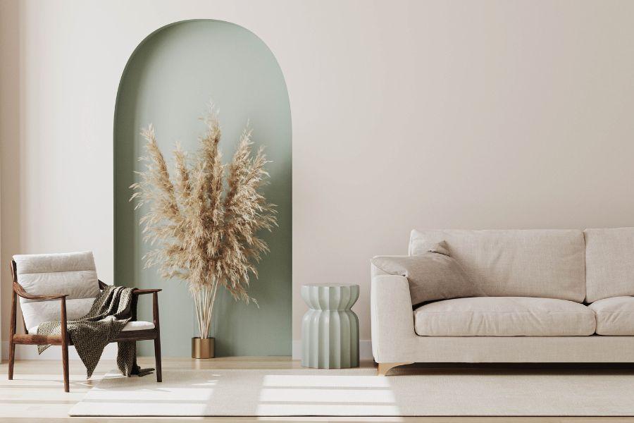 decoración minimalista en salón